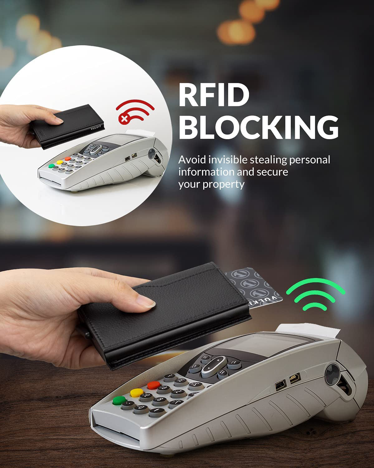 Men's Metal Card Holder, RFID Anti-theft Card Holder, European and American Style Aluminum Alloy