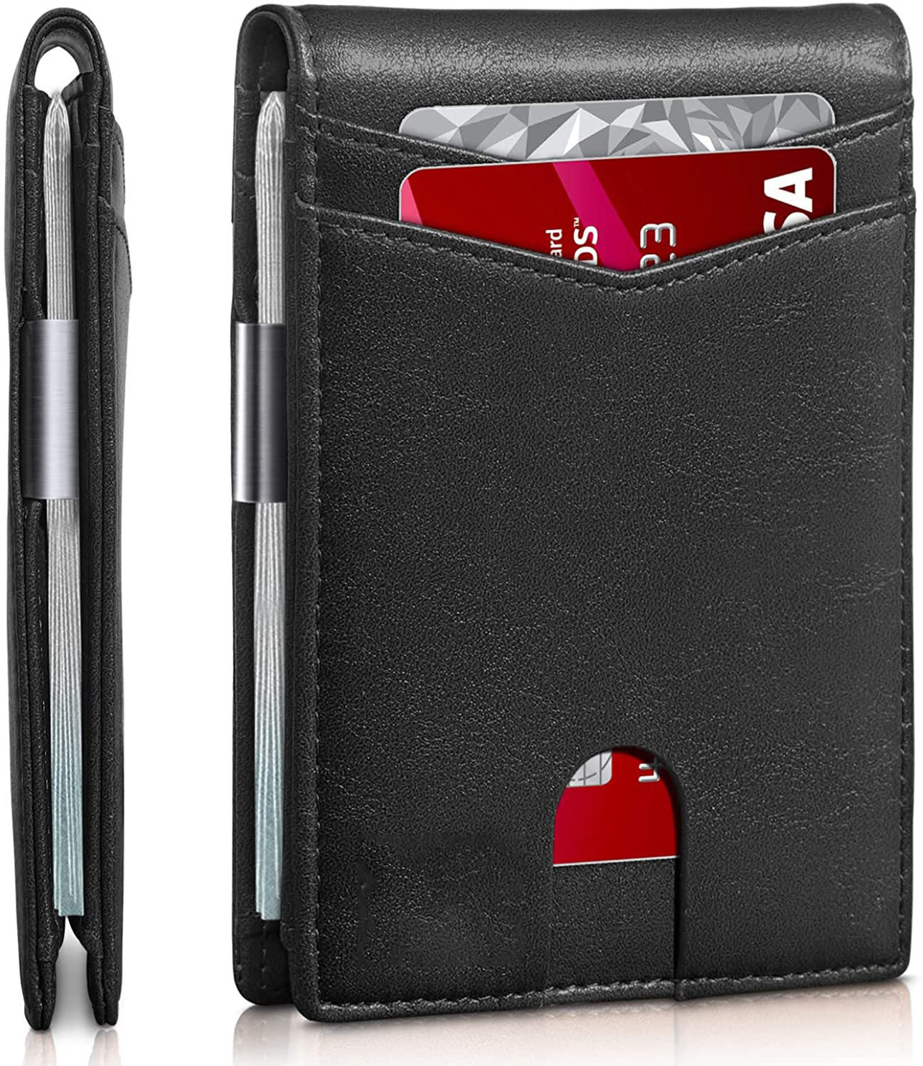 Minimalist, multifunctional, high-capacity, RFID-resistant, demagnetizing, ultra-thin, portable US dollar wallet/card holder/microfiber men's wallet/card holder