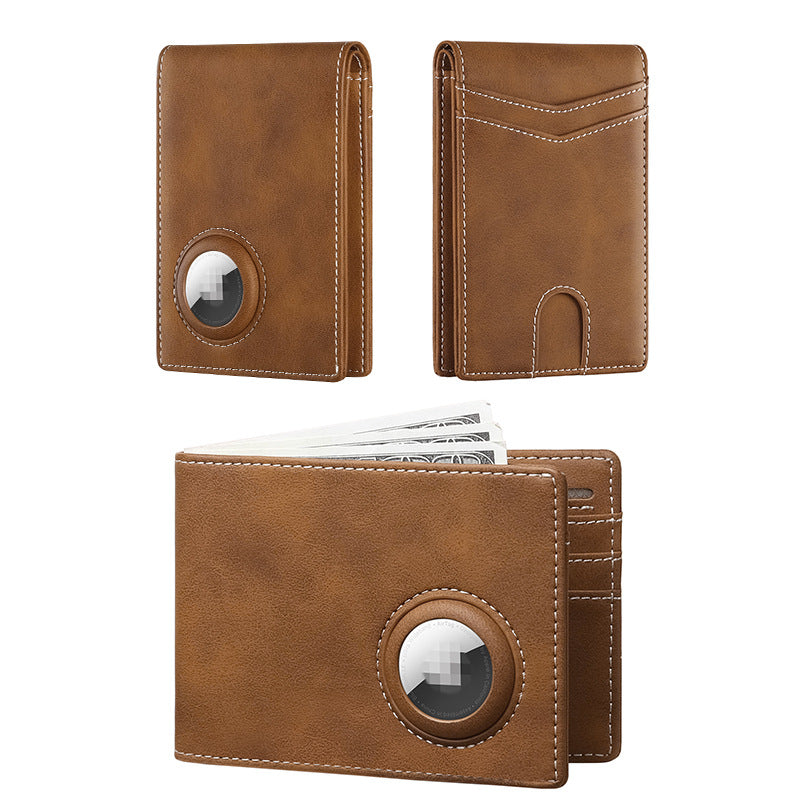Men's Carbon Fiber Ultra-Thin AirTag Wallet with Apple Locator, Available in Multiple Colors